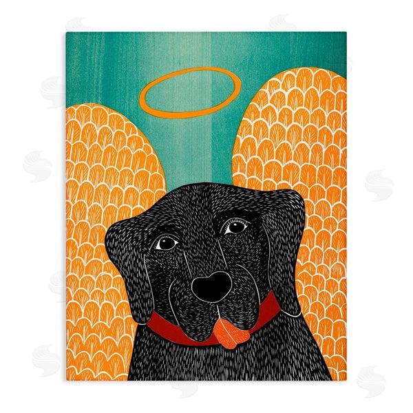 stupell industries Stephen Huneck | Dog Angel with Yellow Wings Wall Art