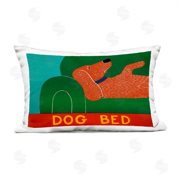Stupell Industries Stephen Huneck | Dog Bed Couch Printed Throw Pillow
