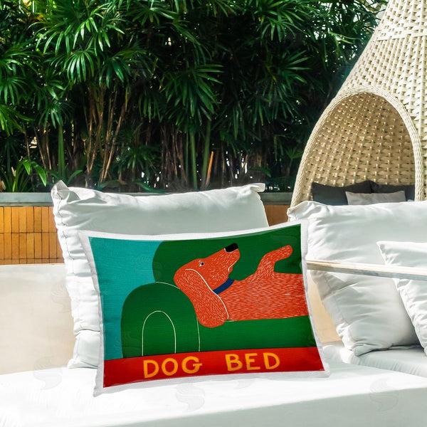 Stupell Industries Stephen Huneck | Dog Bed Couch Printed Throw Pillow