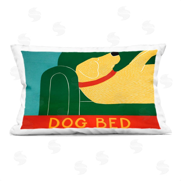 stupell industries Stephen Huneck | Dog Bed Labrador Printed Throw Pillow