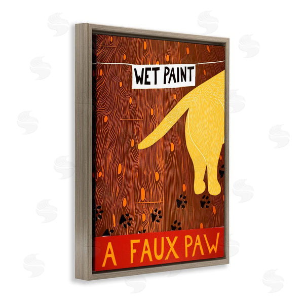 Stupell Industries Stephen Huneck | Wet Paint Faux Paw Wall Art