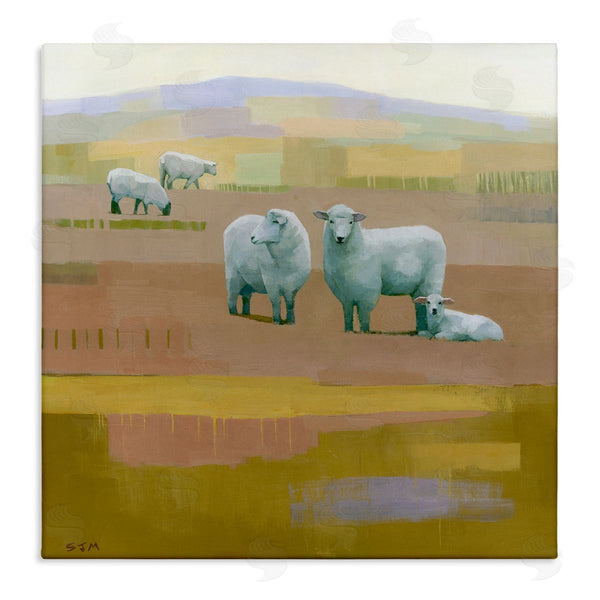 stupell industries Stephen Mitchell | Sheep Grazing Pasture Wall Art