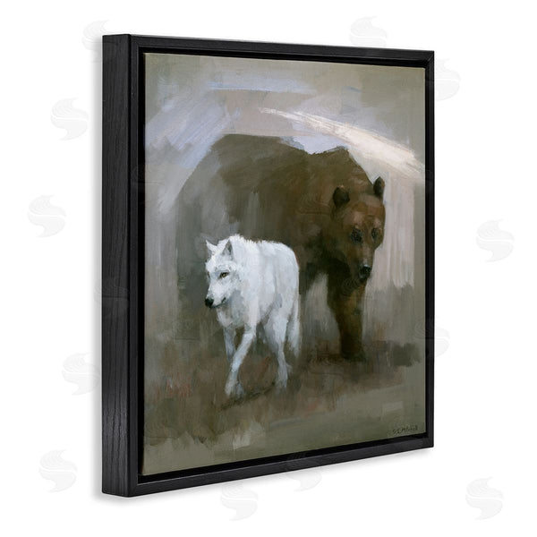 Stupell Industries Stephen Mitchell | Wolf & Bear Impression Wall Art