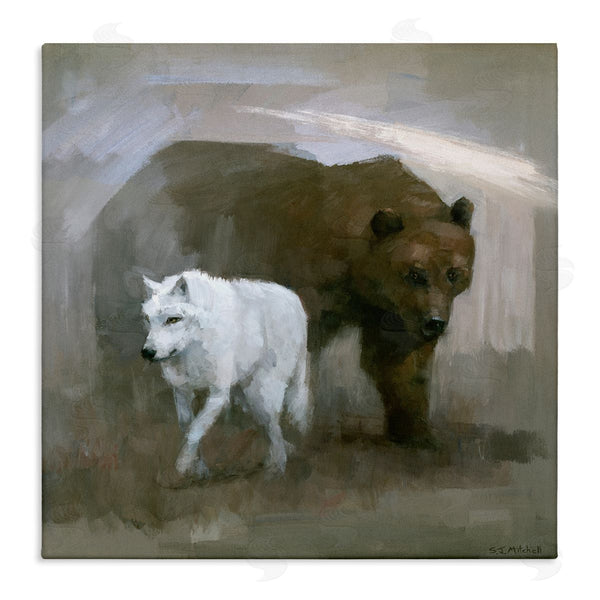 stupell industries Stephen Mitchell | Wolf & Bear Impression Wall Art