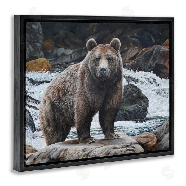 Stupell Industries Steve Burgess | Grizzly Bear By Waterfall Wall Art