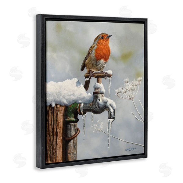 Stupell Industries Steve Burgess | Robin Bird & Winter Scene Wall Art