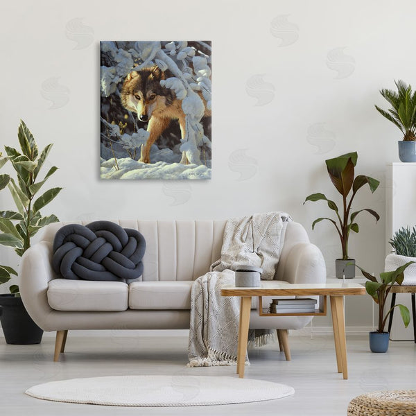 Stupell Industries Steve Burgess | Wolf Among Snowy Branches Wall Art