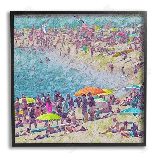 Stupell Industries Steve Hunziker | Abstract People On Beach