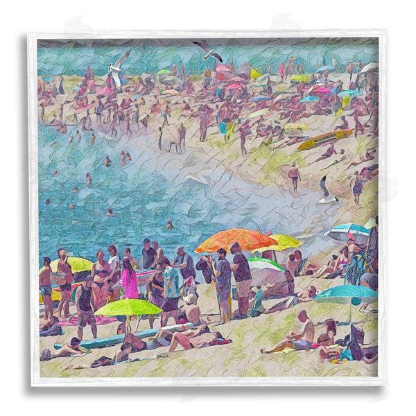 Stupell Industries Steve Hunziker | Abstract People On Beach