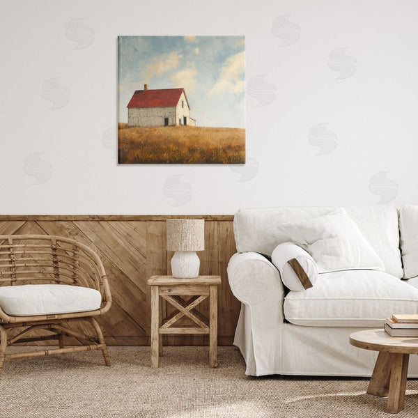 Stupell Industries Steve Hunziker | Barren Farmland Barn Wall Art