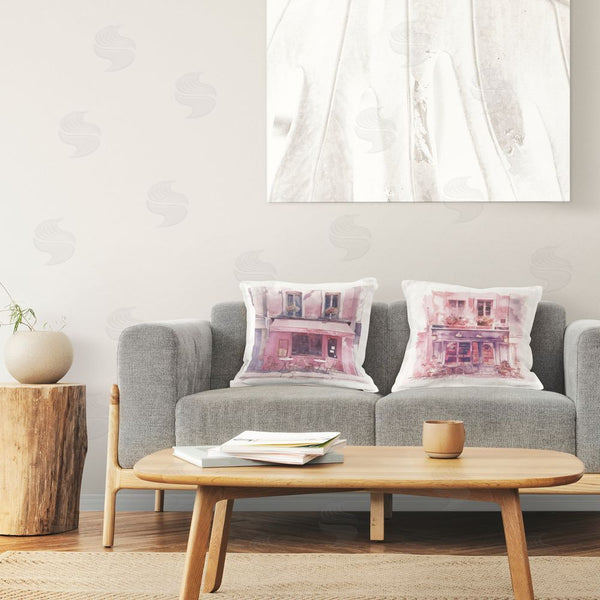 Stupell Industries Steve Hunziker | Blush Pink Bistro Printed Throw Pillow Set
