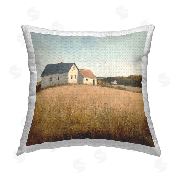 Stupell Industries Steve Hunziker | Clear Sky Over Barn Printed Throw Pillow