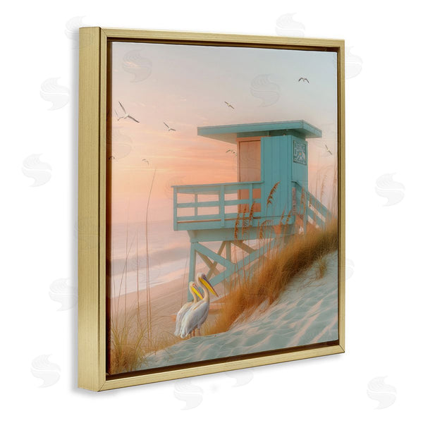 Stupell Industries Steve Hunziker | Coastal Charm Beach Hut