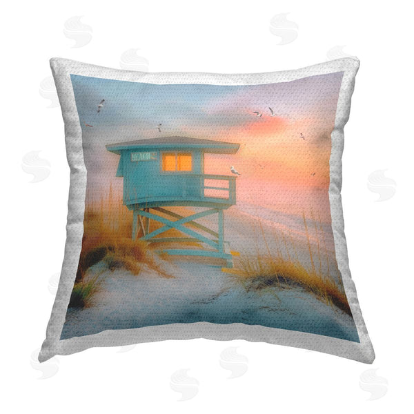 Stupell Industries Steve Hunziker | Coastal Charm Beach Printed Throw Pillow