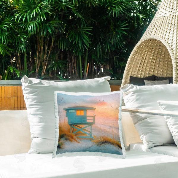 Stupell Industries Steve Hunziker | Coastal Charm Beach Printed Throw Pillow