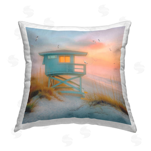 stupell industries Steve Hunziker | Coastal Charm Beach Printed Throw Pillow