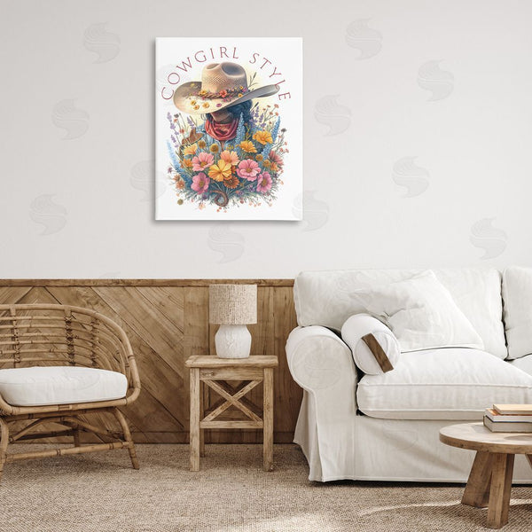Stupell Industries Steve Hunziker | Cowgirl Style With Florals Wall Art