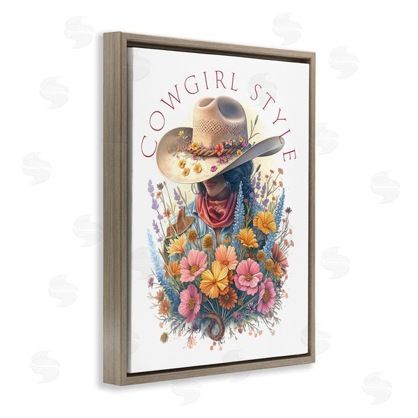 Stupell Industries Steve Hunziker | Cowgirl Style With Florals Wall Art