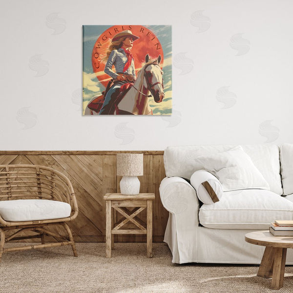 Stupell Industries Steve Hunziker | Cowgirls Rein Portrait Wall Art