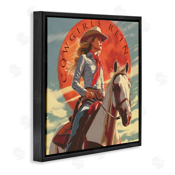 Stupell Industries Steve Hunziker | Cowgirls Rein Portrait Wall Art