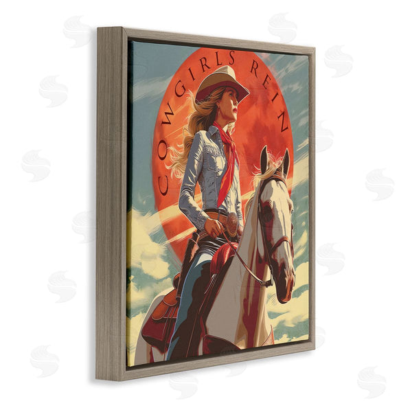 Stupell Industries Steve Hunziker | Cowgirls Rein Portrait Wall Art