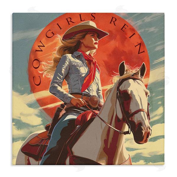 stupell industries Steve Hunziker | Cowgirls Rein Portrait Wall Art