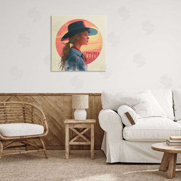 Stupell Industries Steve Hunziker | Cowgirls Rule Portrait Wall Art