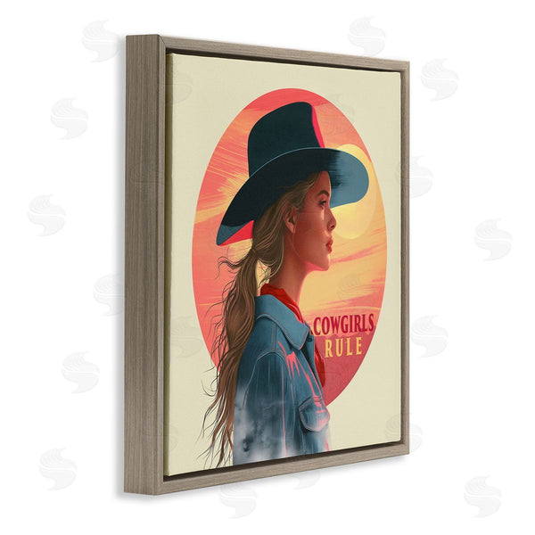 Stupell Industries Steve Hunziker | Cowgirls Rule Portrait Wall Art