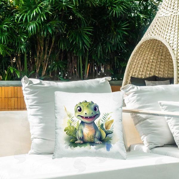 Stupell Industries Steve Hunziker | Crafty Dino & Foliage Throw Pillow