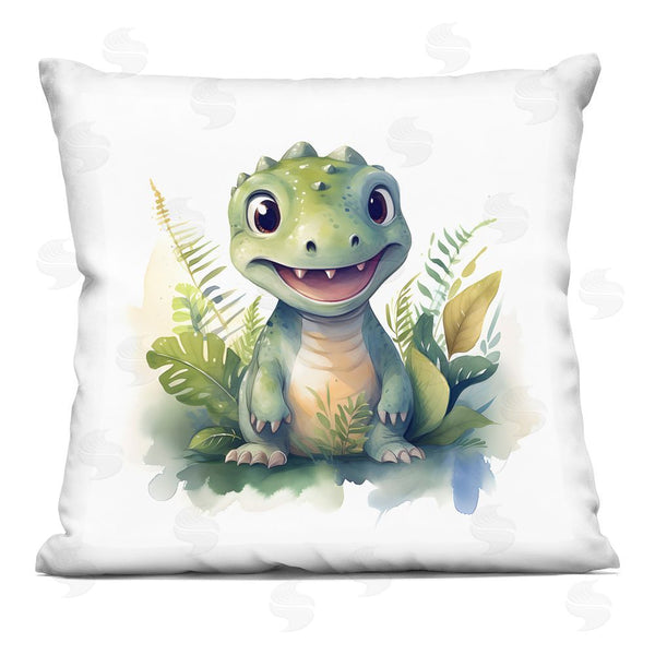 stupell industries Steve Hunziker | Crafty Dino & Foliage Throw Pillow