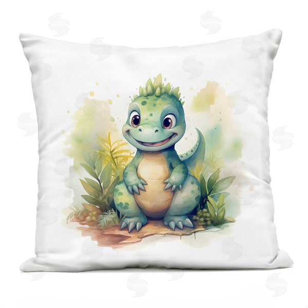 Stupell Industries Steve Hunziker | Crafty Smiling Dinosaur Throw Pillow