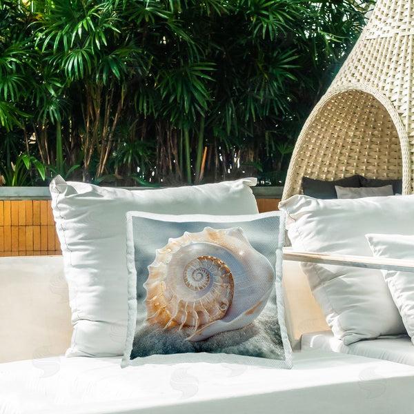 Stupell Industries Steve Hunziker | Detailed Seashell On Sand Printed Throw Pillow