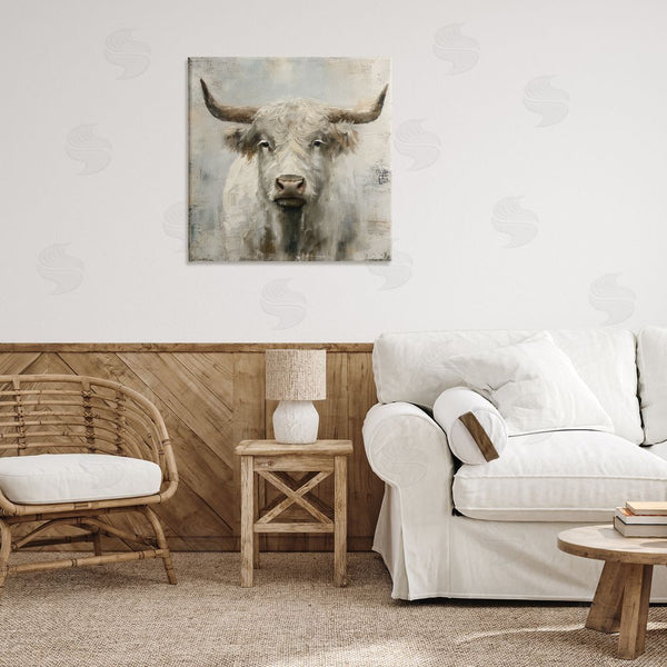 Stupell Industries Steve Hunziker | Fluffy Longhorn Cattle Wall Art
