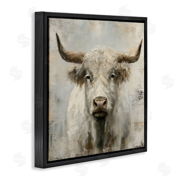 Stupell Industries Steve Hunziker | Fluffy Longhorn Cattle Wall Art