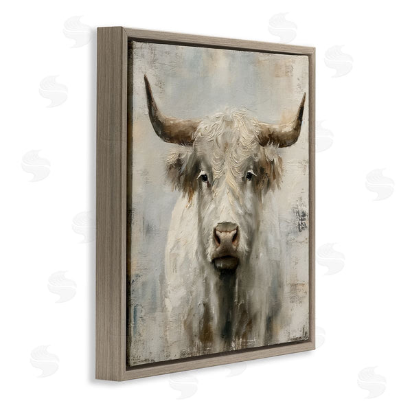 Stupell Industries Steve Hunziker | Fluffy Longhorn Cattle Wall Art