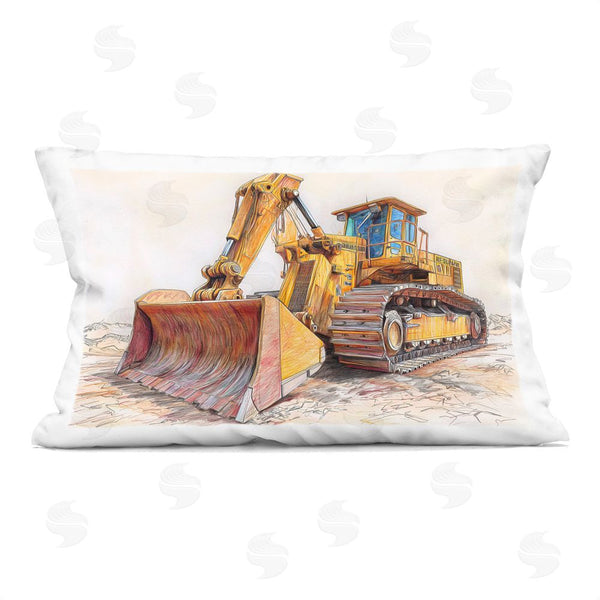 stupell industries Steve Hunziker | Industrial Bulldozer Drawing Throw Pillow