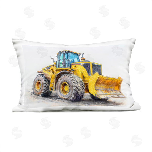 Stupell Industries Steve Hunziker | Industrial Excavator Drawing Throw Pillow
