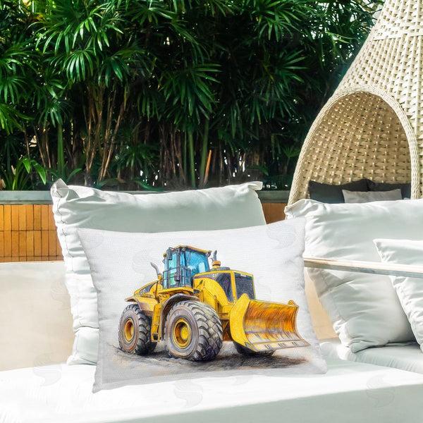 Stupell Industries Steve Hunziker | Industrial Excavator Drawing Throw Pillow