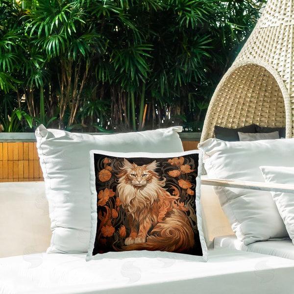 Stupell Industries Steve Hunziker | Maine Coon Cat Portrait Printed Throw Pillow