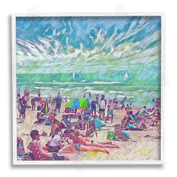 Stupell Industries Steve Hunziker | Modern People On Beach