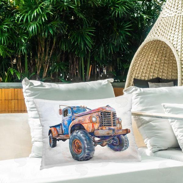 Stupell Industries Steve Hunziker | Old Rustic Truck Illustration Throw Pillow