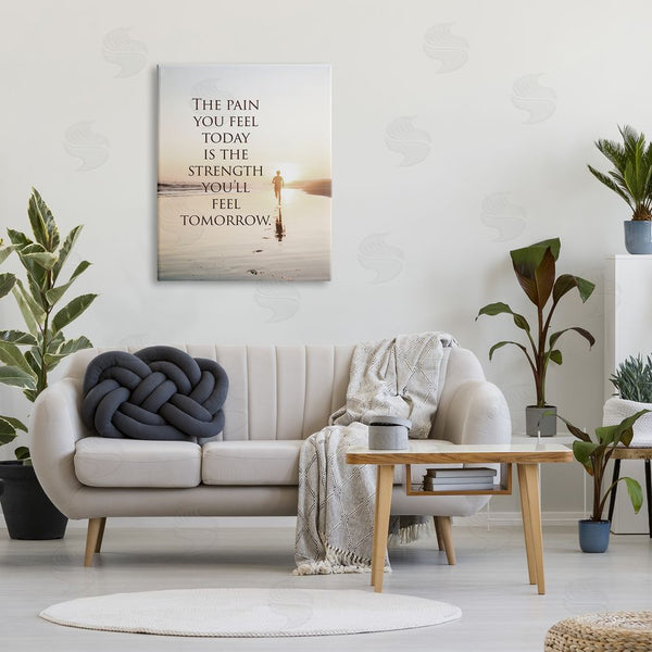 Stupell Industries Steve Hunziker | Pain Becomes Strength Phrase Wall Art