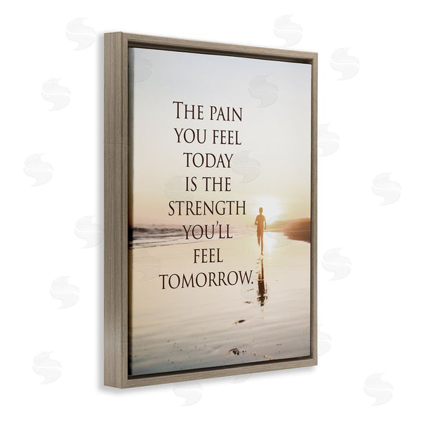 Stupell Industries Steve Hunziker | Pain Becomes Strength Phrase Wall Art