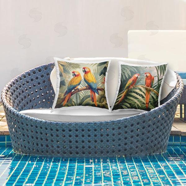 Stupell Industries Steve Hunziker | Parrots Resting On Branches Printed Throw Pillow Set