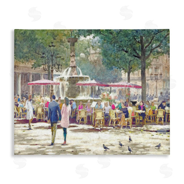 stupell industries Steve Hunziker | People at Parisian Cafe