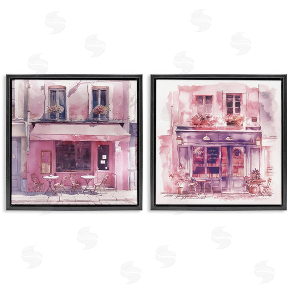 Stupell Industries Steve Hunziker | Pink Outdoor Café Tables Wall Art