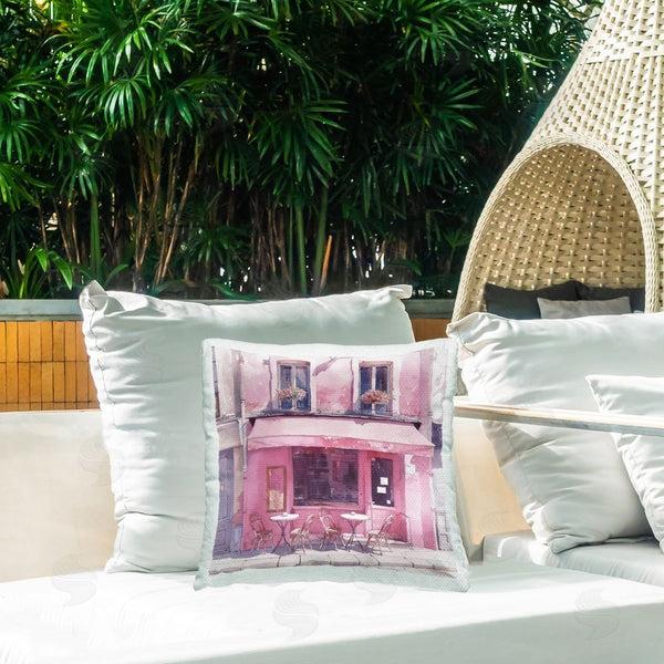 Stupell Industries Steve Hunziker | Pinkish Delight Caf� Printed Throw Pillow