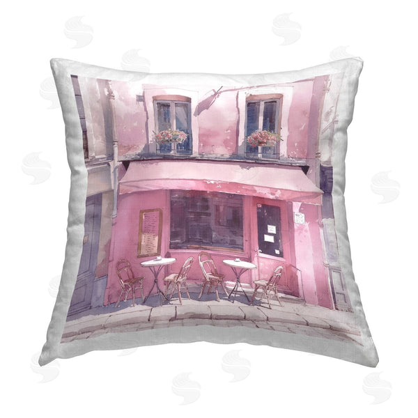 stupell industries Steve Hunziker | Pinkish Delight Caf� Printed Throw Pillow