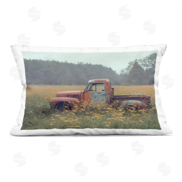stupell industries Steve Hunziker | Rustic Pickup in Country Meadow Printed Throw Pillow