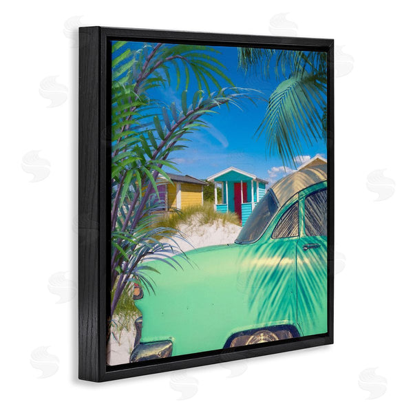 Stupell Industries Steve Hunziker | Vintage Car Coastal Vacation Cottages Wall Art
